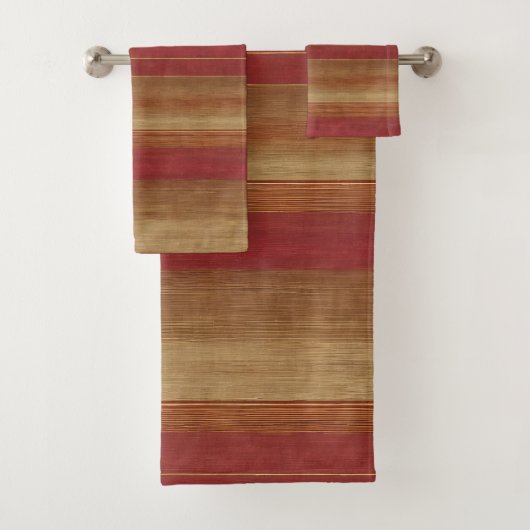 Luxe linnen Trendy Bourgogne Goud Collectie Bad Handdoek (Insitu)