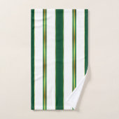 Luxe linnen trendy groen goud textuur Collectie Bad Handdoek (Handdoek)