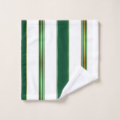 Luxe linnen trendy groen goud textuur Collectie Bad Handdoek (Wasdoekje)