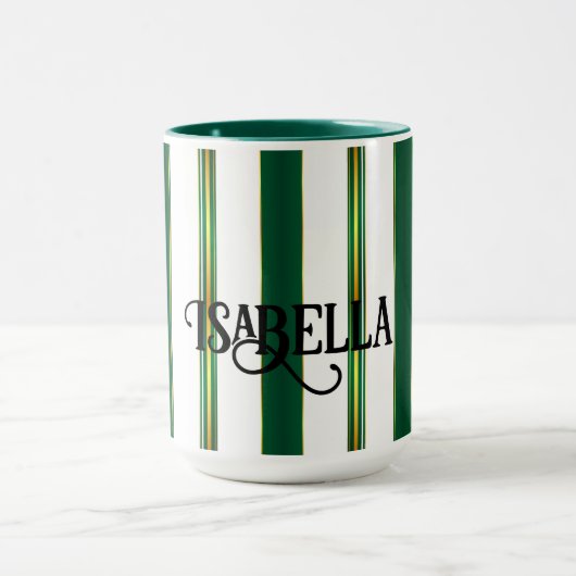 Luxe linnen trendy groen goud textuur Collectie Mok (Midden)