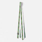 Luxe linnen trendy groen goud textuur Collectie Stropdas (Achterkant)