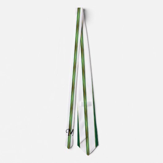 Luxe linnen trendy groen goud textuur Collectie Stropdas (Achterkant)