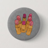 Luxe Lipstick Kiss Ronde Button 5,7 Cm (Voorkant)