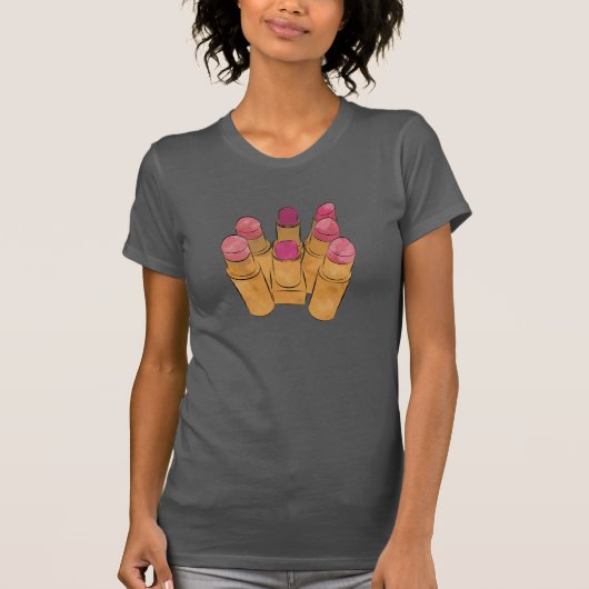 Luxe Lipstick Kiss T-shirt (Voorkant)