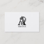 Luxe logo A in zwart-wit Visitekaartje (Voorkant)