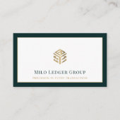 Luxe Logo donkergroene rand Visitekaartje (Voorkant)