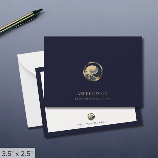 Luxe Logo Small Business Note Kaart Notitiekaartje