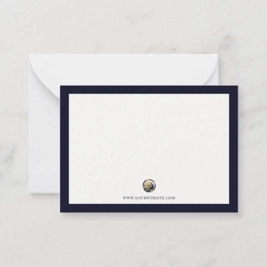 Luxe Logo Small Business Note Kaart Notitiekaartje (Achterkant)