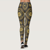 Luxe Lotus Mandala Gouden Embleem Leggings (Achterkant)
