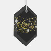 Luxe Love Goud Schrift Ornament (Voorkant Rechts)