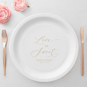 Luxe "Love Is Sweet" bruiloft Papieren Bordje