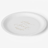 Luxe "Love Is Sweet" bruiloft Papieren Bordje (Gekanteld)