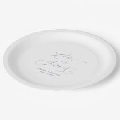 Luxe "Love Is Sweet" bruiloft Papieren Bordje (Gekanteld)