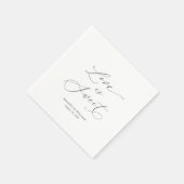 Luxe "Love Is Sweet" bruiloft Servet (Hoek)