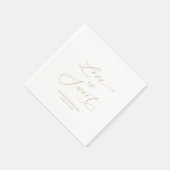 Luxe "Love Is Sweet" bruiloft Servet (Hoek)