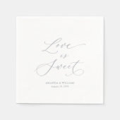 Luxe "Love Is Sweet" bruiloft Servet (Voorkant)