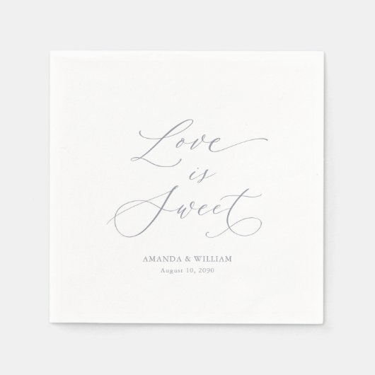 Luxe "Love Is Sweet" bruiloft Servet (Voorkant)
