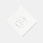 Luxe "Love Is Sweet" bruiloft Servet (Hoek)