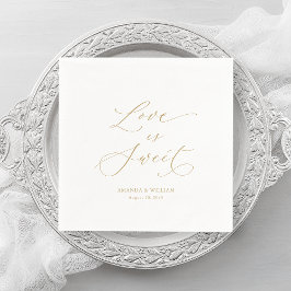 Luxe "Love Is Sweet" bruiloft Servet
