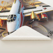 "Luxe Lucht Reizen" Sherpa Deken (3/4)