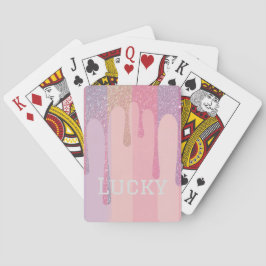 Luxe Lucky Gold Glitter Pastel Card Deck Pokerkaarten