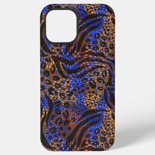 Luxe Luipaard en Zebra Print Patroon iPhone Hoesje (Achterkant)