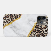 Luxe Luipaard Interieur Marmer Steen Glitters Stra Case-Mate iPhone Case (Achterkant (horizontaal))