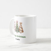 Luxe Luipaard Kerstbomen Op maat gemaakte naam mok (Voorkant links)