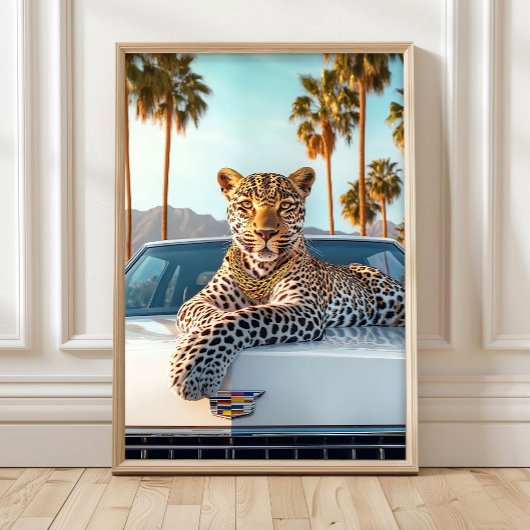 Luxe Luipaard Posterprint, Maximalistische Luipaar Poster