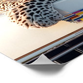 Luxe Luipaard Posterprint, Maximalistische Luipaar Poster (Hoek)
