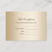 Luxe luipaard print & damast cadeaubonnen kortingskaartje (Achterkant)