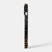 Luxe Luipaardprint Achtergrond Met Naam iPhone 15 Case (Linkerkant)