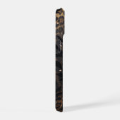 Luxe Luipaardprint Achtergrond Met Naam iPhone 15 Case (Rechterkant)