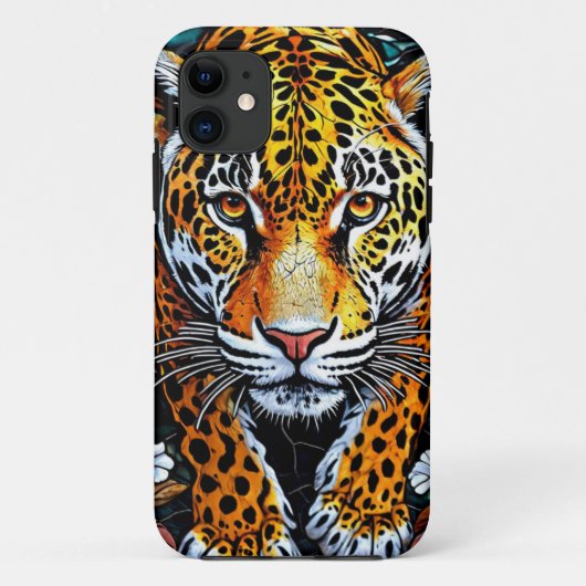 Luxe Luipaardprint Krachtige Wilde Stijl Case-Mate iPhone Case (Achterkant)