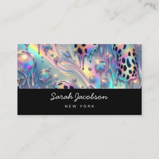 Luxe Luxe Opal Iridescente Stijl Visitekaartje (Voorkant)