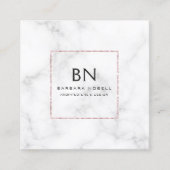 Luxe luxe Roos Gold Designer Vierkante Visitekaartje (Voorkant)