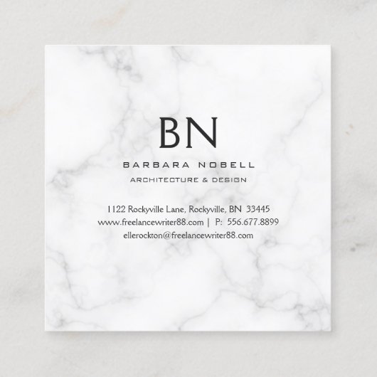 Luxe luxe Roos Gold Designer Vierkante Visitekaartje (Achterkant)