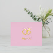 Luxe 'Mabrook' Islamitische bruiloft Verloving Folie Feestdagen Briefkaart (Staand Voorkant)