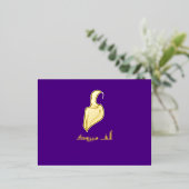 Luxe 'Mabrouk' Hijabi Groet Goud Folie Feestdagen Briefkaart (Staand Voorkant)