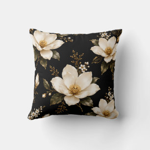 Luxe Magnolia Bloem Naadloos Patroon Kunstwerk Kussen