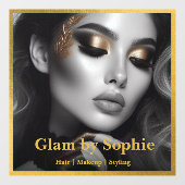 Luxe make-up artist door cling –  Des Raamsticker (Vel)