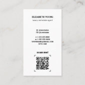 🏠Luxe makelaar aangepaste foto en QR Visitekaartje (Achterkant)