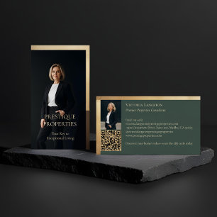 Luxe Makelaar Advocaat Zakelijke Kaart Goud & Zwar Visitekaartje