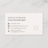 Luxe makelaar Blush Pink Minimalist Visitekaartje (Achterkant)