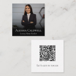 Luxe Makelaar Foto Vierkant Visitekaartje QR Code