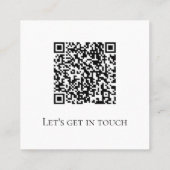 Luxe Makelaar Foto Vierkant Visitekaartje QR Code (Achterkant)