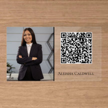 Luxe Makelaar Foto Zakelijke Kaart QR Code
