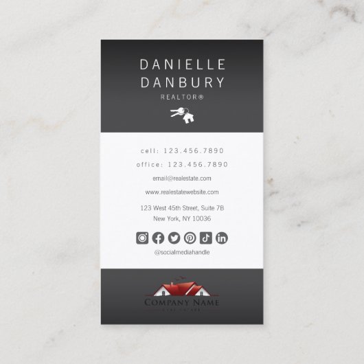 Luxe makelaar Fotoontwerp Visitekaartje (Achterkant)