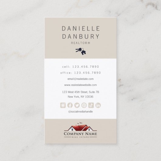 Luxe makelaar Fotoontwerp Visitekaartje (Achterkant)