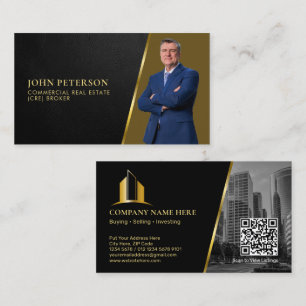 Luxe makelaar in commercieel vastgoed Black Gold Visitekaartje